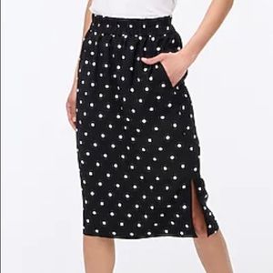 Jcrew factory pull on polka dot skirt